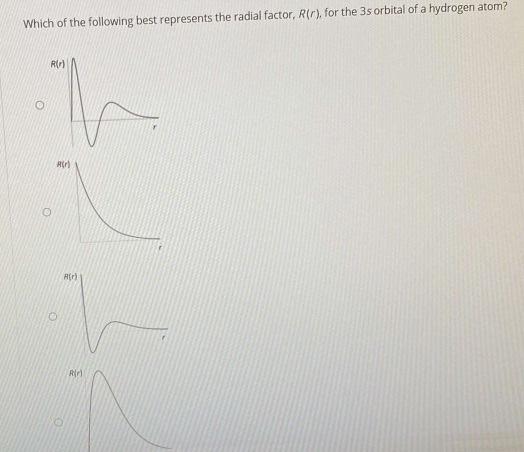 Solved Which of the following best represents the radial | Chegg.com