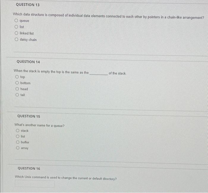 Solved Which data structure is composed of individual data | Chegg.com