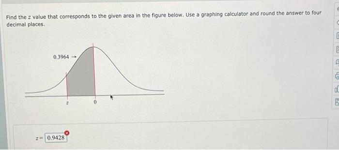 Solved Find the area under the standard normal distribution | Chegg.com