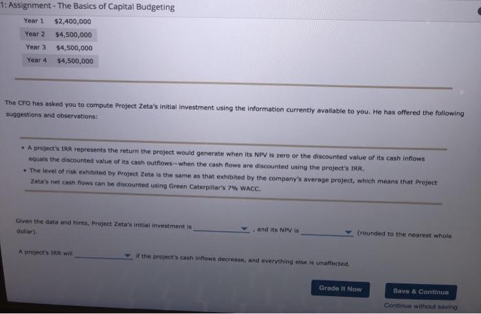 Solved h 11: Assignment - The Basics of Capital Budgeting 3. | Chegg.com