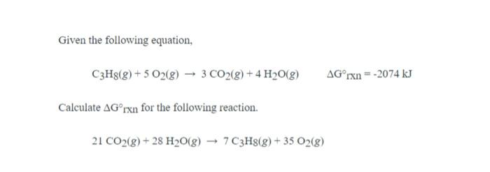 Solved Given the following equation, C3H3(g) + 5 O2(g) → 3 | Chegg.com