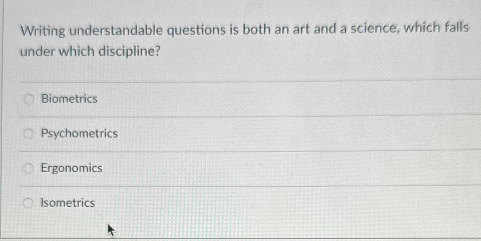 Solved Writing understandable questions is both an art and a | Chegg.com