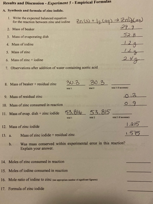 Results and Discussion Experiment 5 Empirical