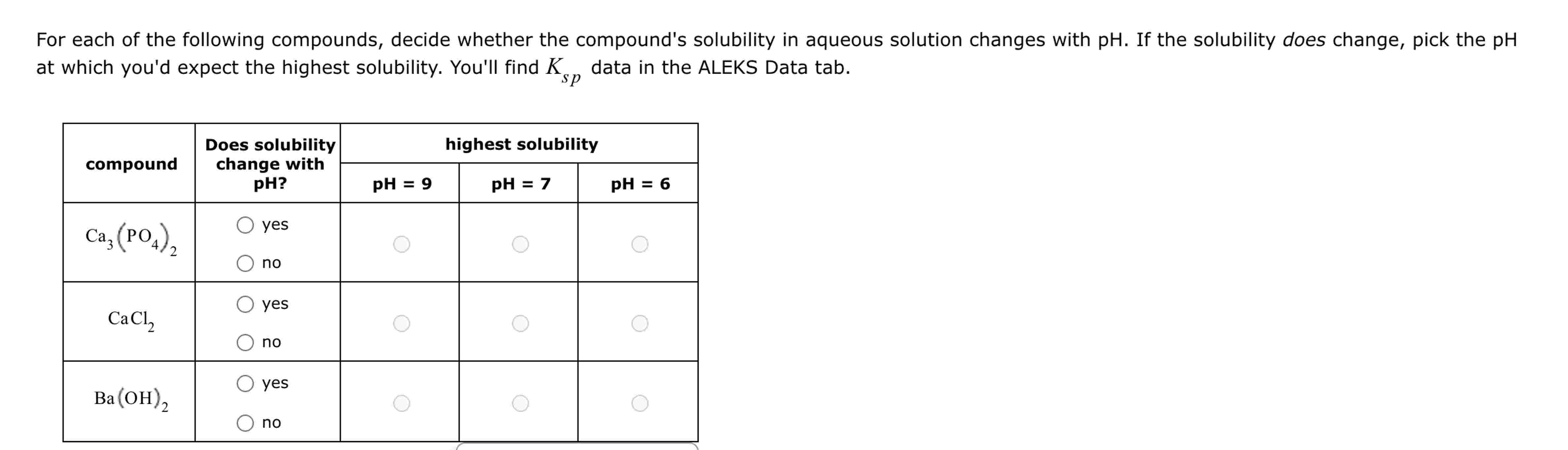 Solved For each of the following compounds, decide whether | Chegg.com