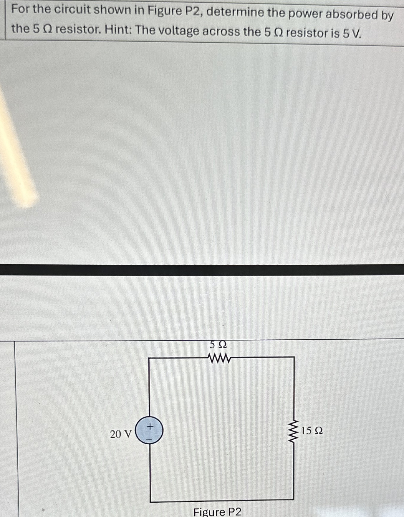 Solved For the circuit shown in Figure P2, ﻿determine the | Chegg.com