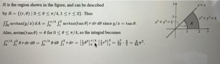 Solved R is the region shown in the figure, and can be | Chegg.com