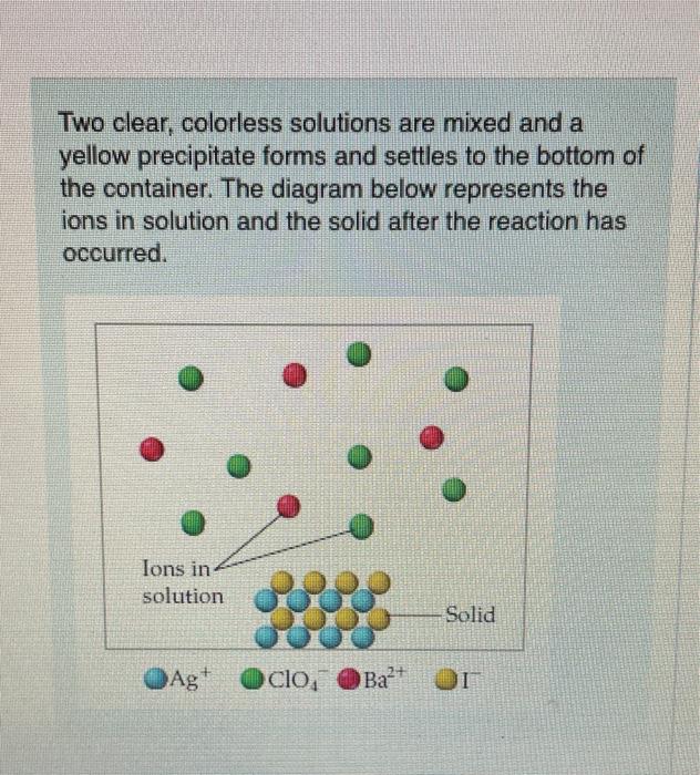 solved-two-clear-colorless-solutions-are-mixed-and-a-yellow-chegg