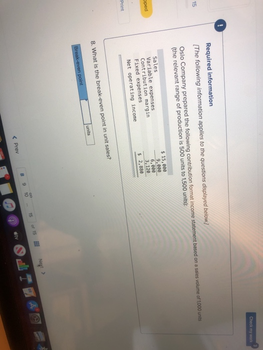 Solved Check my work ! 15 Required information [The | Chegg.com