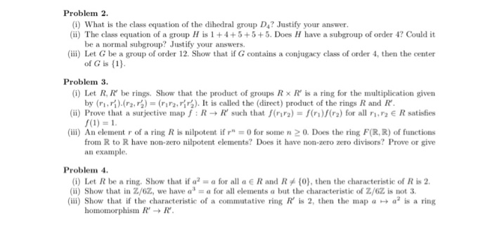 solved-problem-2-i-what-is-the-class-equation-of-the-chegg