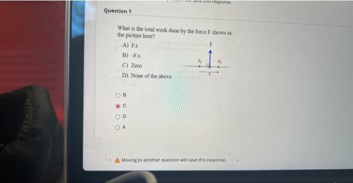 Solved What is the total work done by the force F shown in | Chegg.com