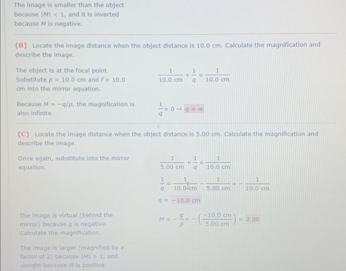 Solved EXAMPLE 23.2 Images Formed by a Concave Mirror GOAL | Chegg.com