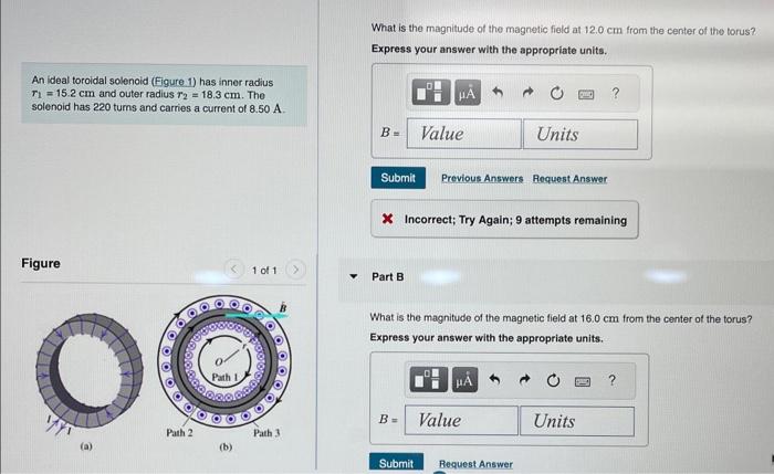 Solved What is the magnitude of the magnetic field at 12.0 | Chegg.com