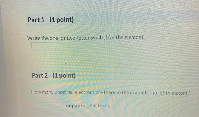 Solved Consider the atom whose electron configuration is | Chegg.com