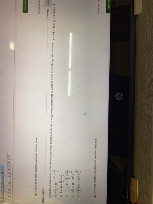 Solved Question Completion Status 1 2 3 A Moving to another | Chegg.com