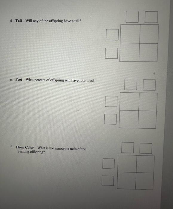 3. Complete the Punnett squares to the right of each | Chegg.com