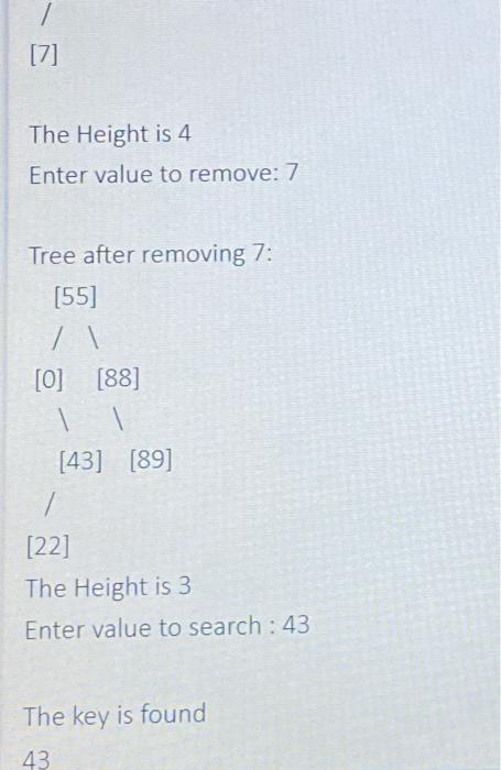 Solved A complete Binary Search Tree program (4 files) is | Chegg.com