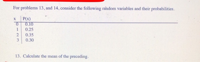 Solved For problems 13, and 14, consider the following | Chegg.com