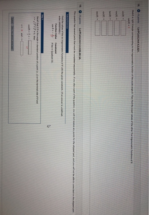 Solved 8. -/5 points LarPCalcLim4 4.4.028. Find the exact | Chegg.com
