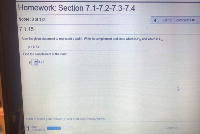 Solved Homework: Section 7.1-7.2-7.3-7.4 6 of 12 (5 | Chegg.com