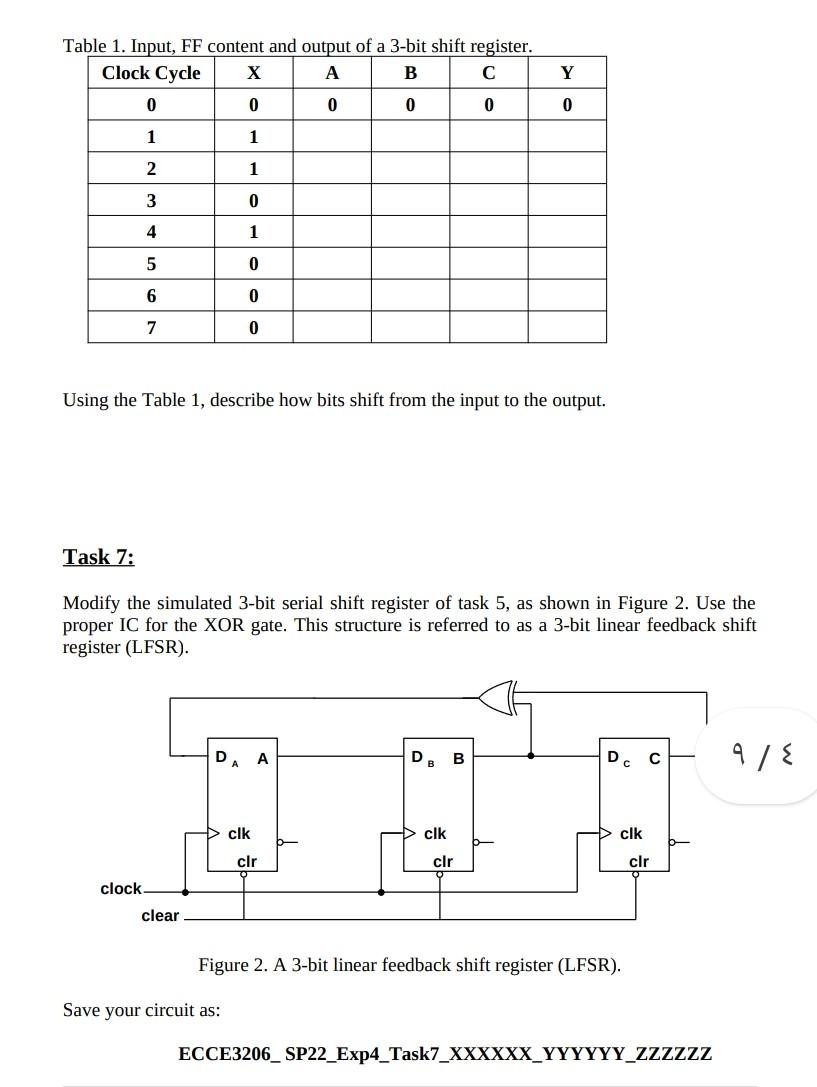Solved Experiment 4: Shift Registers Objective: In this | Chegg.com