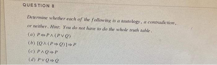 Solved Determine whether each of the following is a | Chegg.com