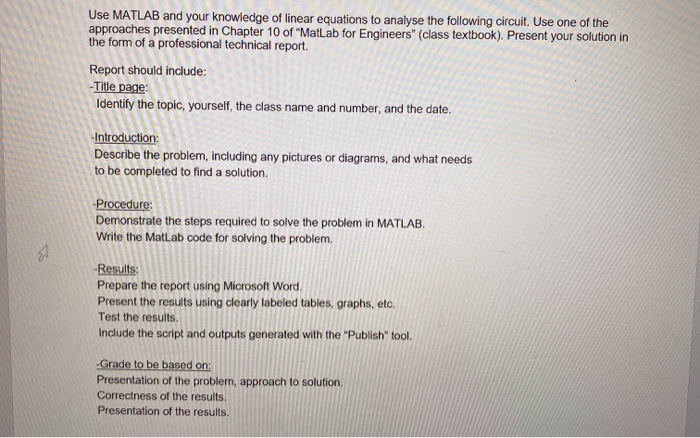 Solved Use MATLAB and your knowledge of linear equations to | Chegg.com