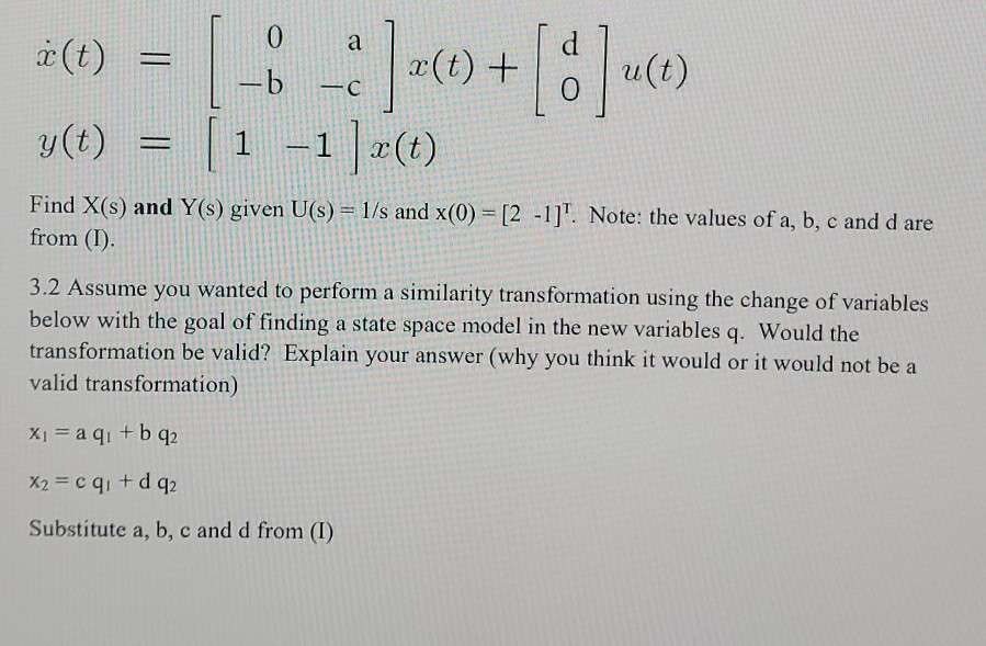 Solved 0 A T 0 Couco B G T 1 1 X T Find X Chegg Com