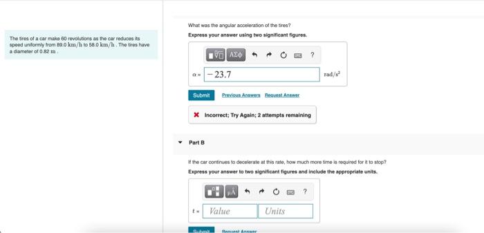 Solved What was the angular acoeleration of the tres? The | Chegg.com