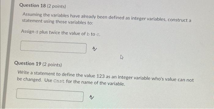 Solved Assuming the variables have already been defined as | Chegg.com