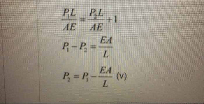 Solved Pl Pl 1 Ae Ae Ea P P L Ea V P P Chegg Com