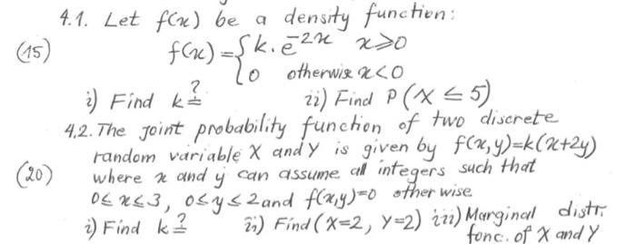 Solved 15 2 4 1 Let F U Be A Density Function F X Chegg Com