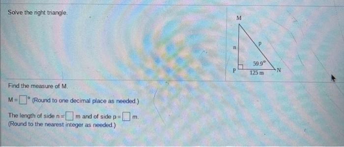 Solved Solve the right triangle ABC with C 90 A 47.0 c