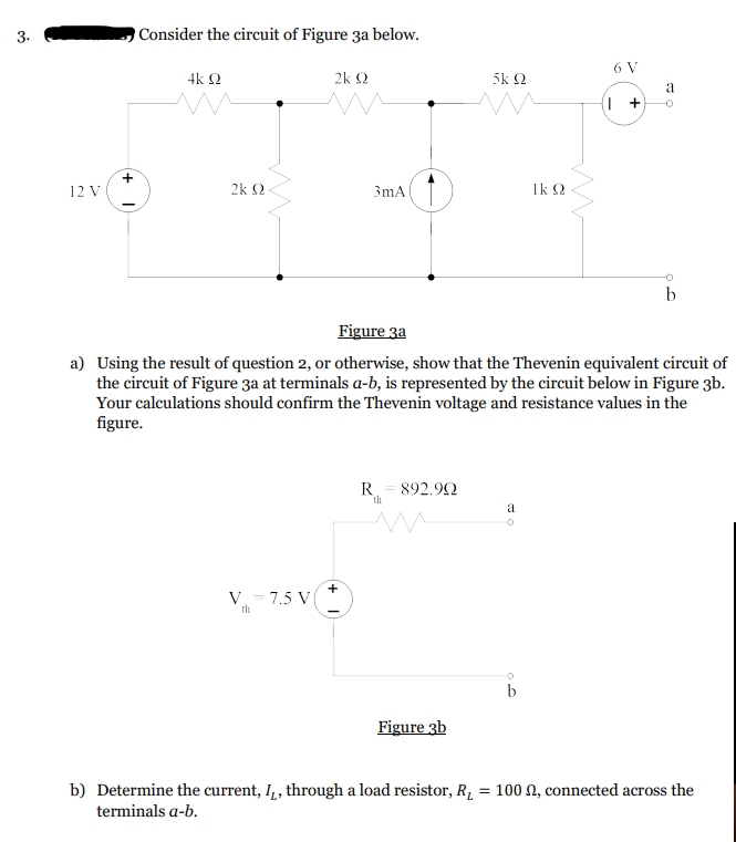 Solved Consider the circuit of Figure 3a below.Figure 3aa) | Chegg.com