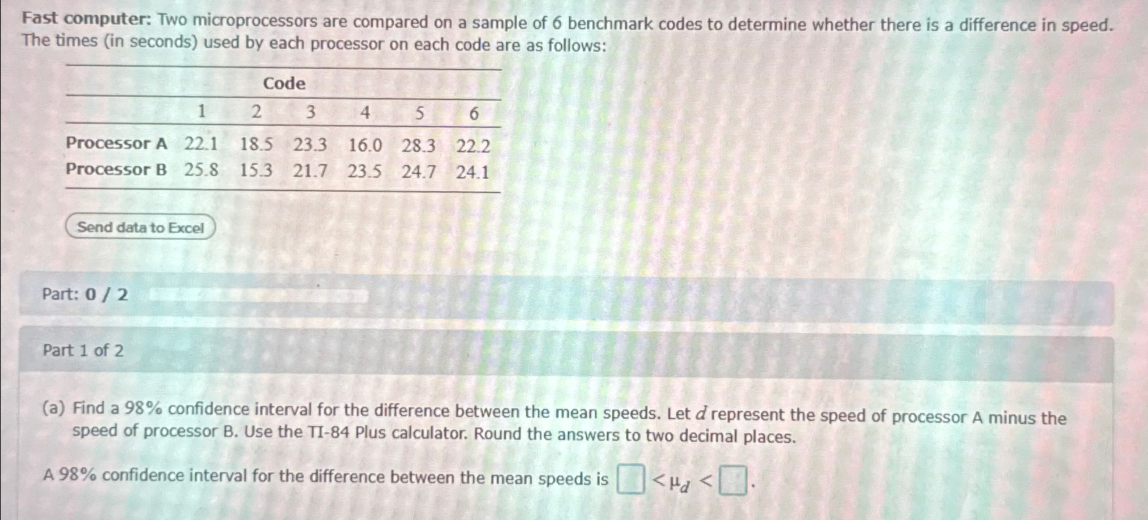 Solved Fast computer: Two microprocessors are compared on a | Chegg.com