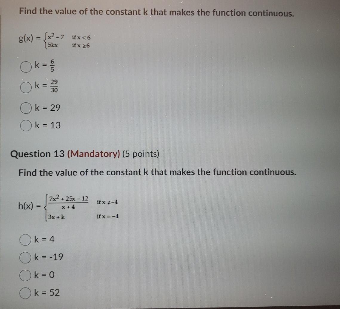 Solved find the value of the constant k that makes the | Chegg.com