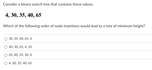 Solved Consider a binary search tree that contains these | Chegg.com