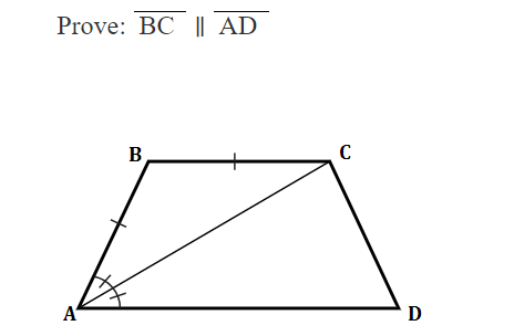Solved Prove line BC is parallel to line AD in the shape in | Chegg.com