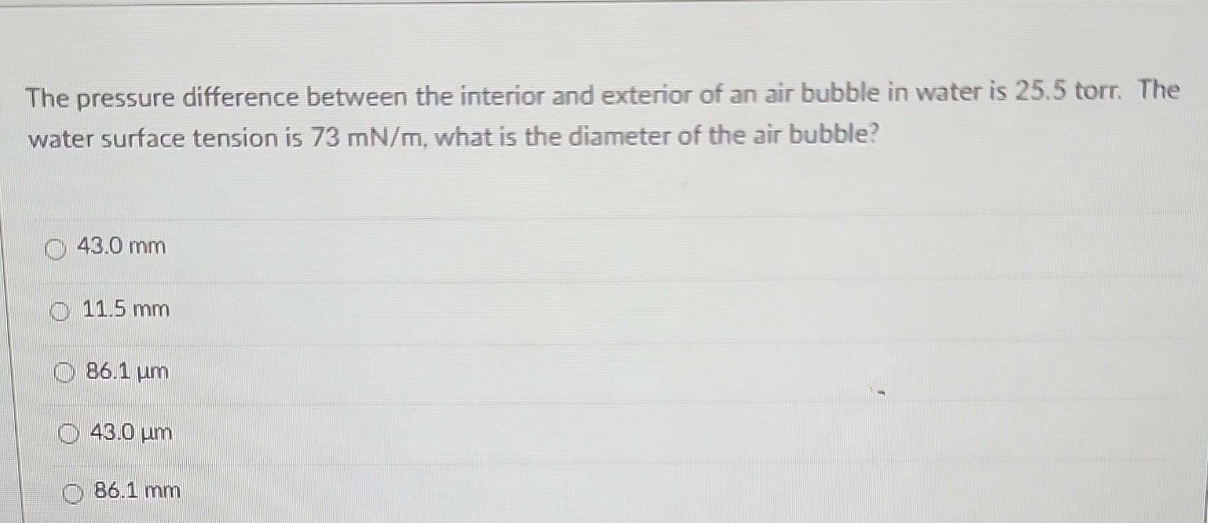 Solved The pressure difference between the interior and | Chegg.com