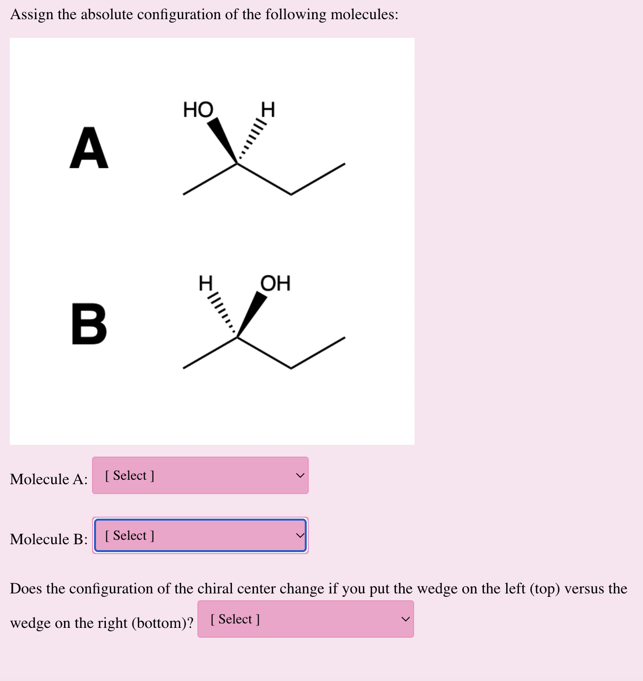 Solved Assign the absolute configuration of the following | Chegg.com