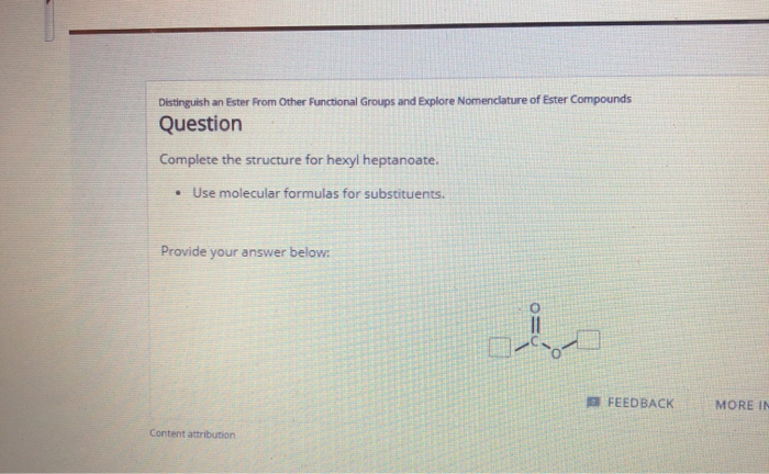 Solved Distinguish An Ester From Other Functional Groups And Chegg Com