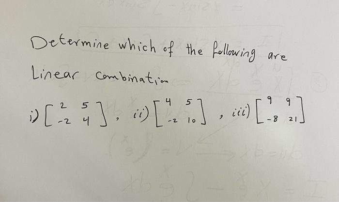 Solved Determine which of the following are Linear | Chegg.com