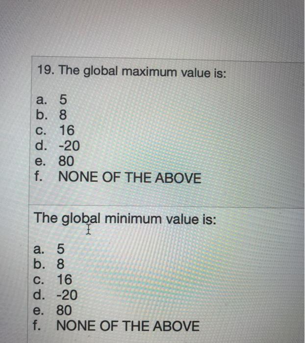 Solved Questions 19 and 20 relate to the following | Chegg.com