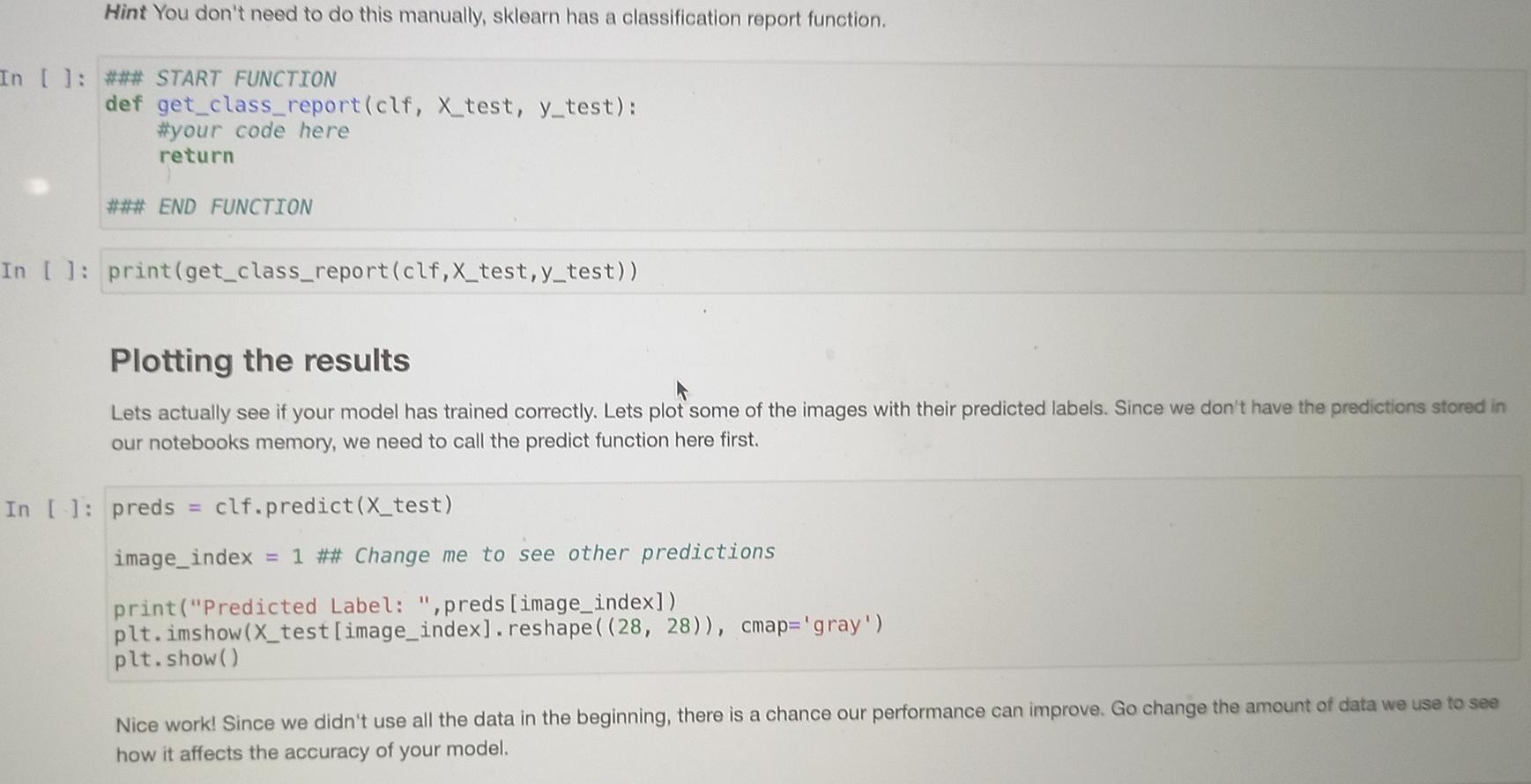 Solved Question 3 - Testing the model Now that you have | Chegg.com