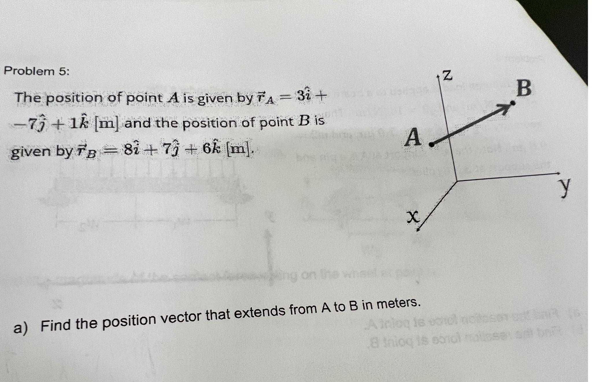 Solved Problem 5:The position of point A ﻿is given by | Chegg.com