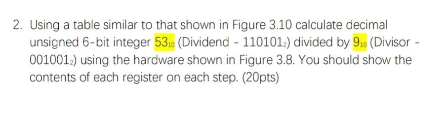 Solved 2. Using a table similar to that shown in Figure 3.10 | Chegg.com