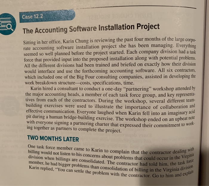 The Accounting Software Installation Project Case Study