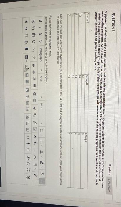 Solved QUESTION 6 10 points Save Answer Suppose that the | Chegg.com