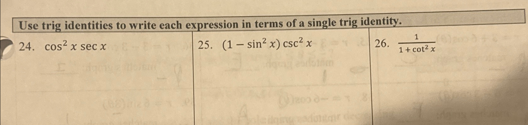 Solved Use trig identities to write each expression in terms | Chegg.com