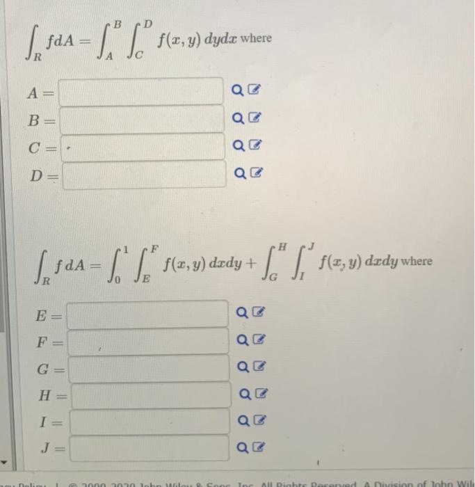 Solved Write Fda As An Iterated Integral For The Shaded R Chegg Com