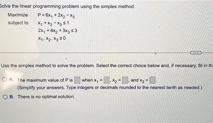 Solved Solve the linear programming problem using the | Chegg.com